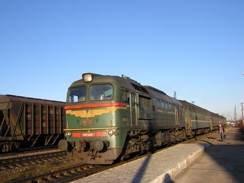Пригородный поезд Ржев-Новосокольники на ст.Западная Двина, Западная Двина