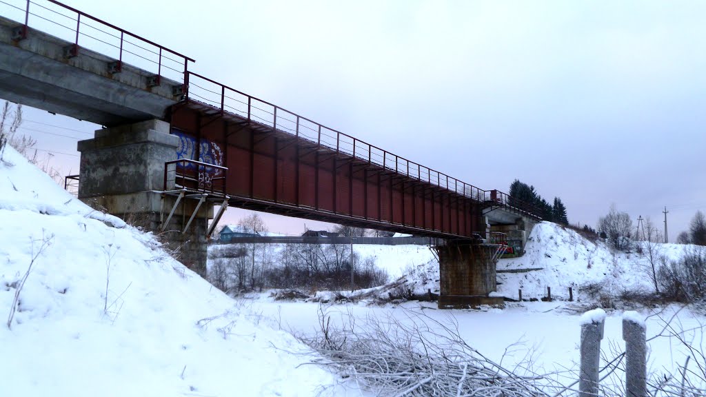 Железнодорожный мост через реку Межа, Нелидово