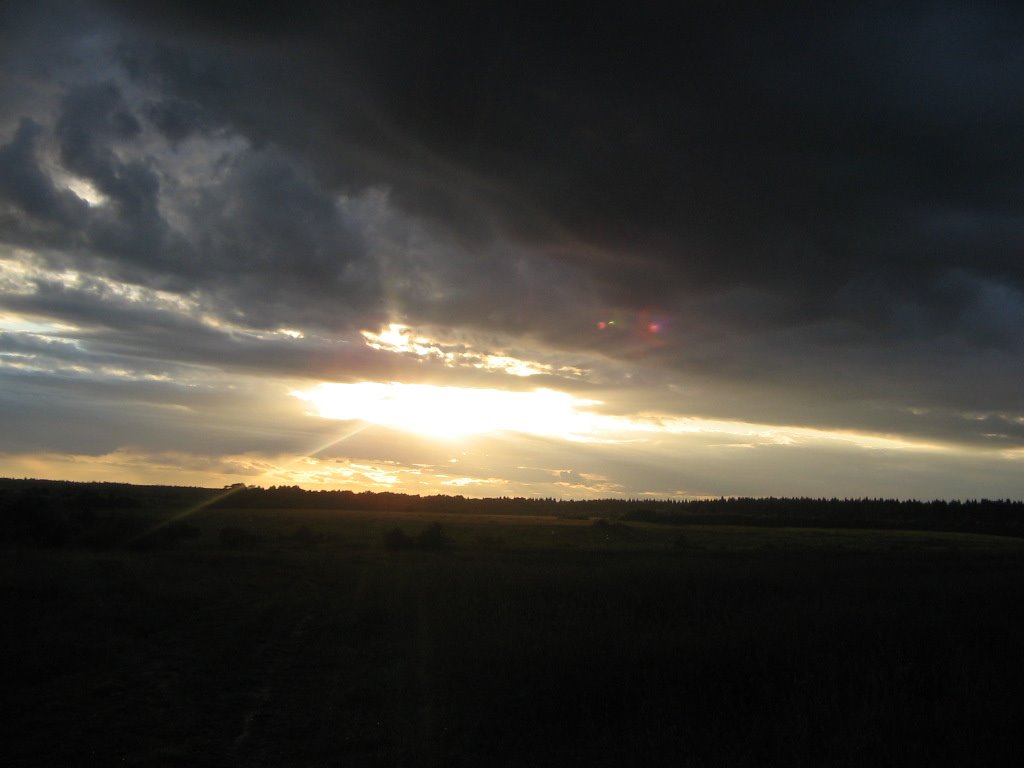 Вечернее небо у плотины, Сонково