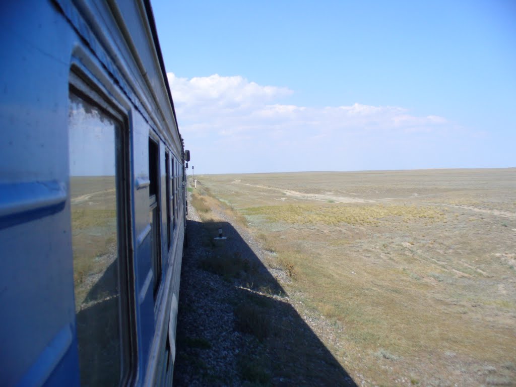 Polopoušť blízko Kazašských hranic, Каспийский