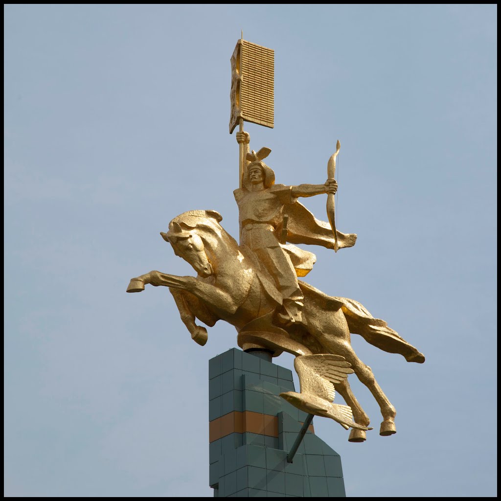 Rider hovering above the steppe, Приютное