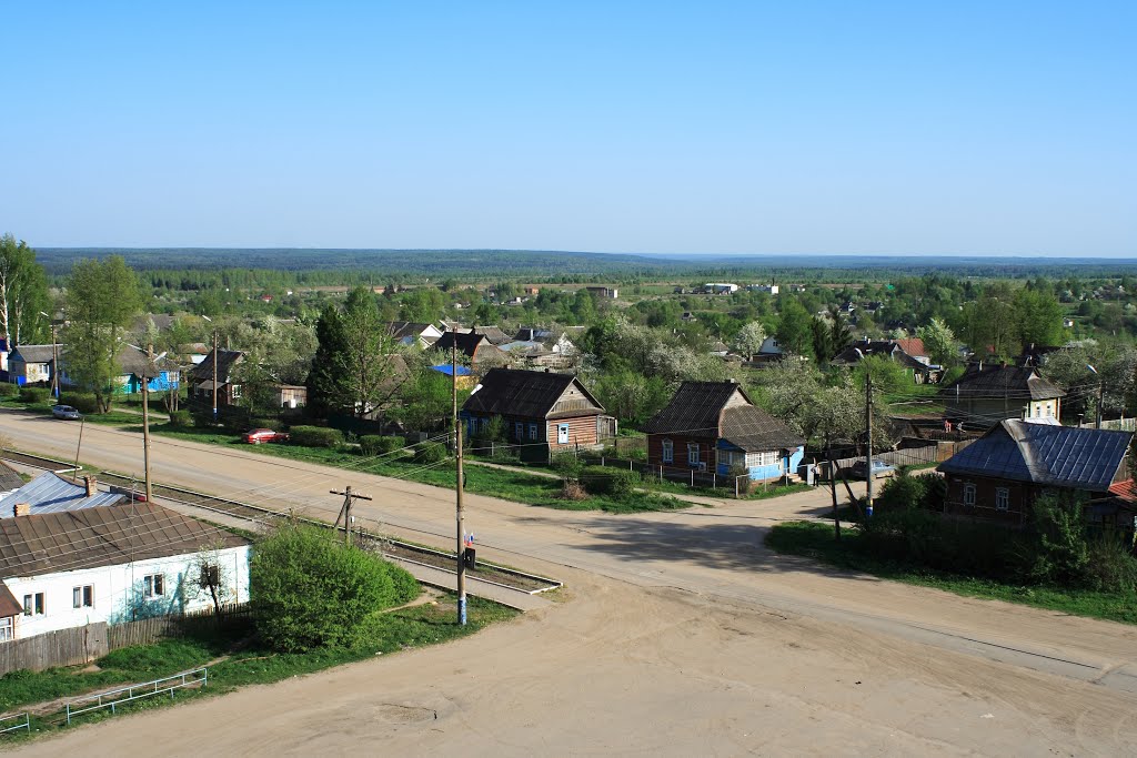 Ульяново. Вид с колокольни на село., Ульяново