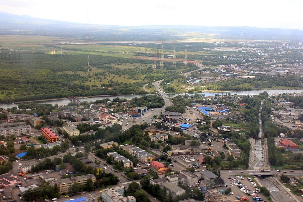 Фото Елизово с вертолёта в городе Елизово