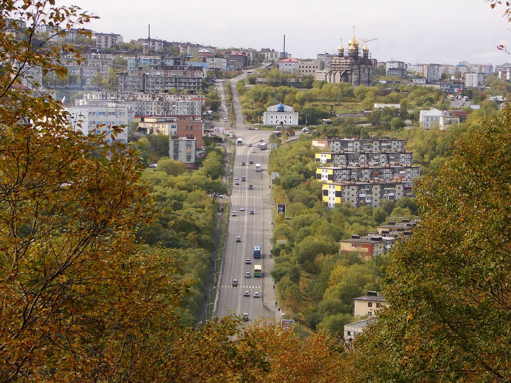 Петропавловск-Камчатский. Вид на микрорайон по ул.Владивостокской, Петропавловск-Камчатский