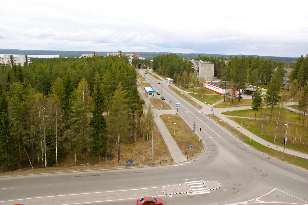 Вид на улицу Мира, Костомукша - View of Mira street, Костомукша