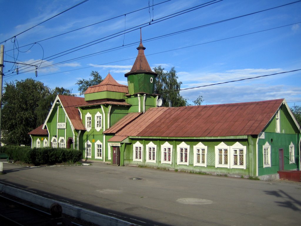 Medved Gora (Karhumäki) Station -  View from Train Window, Медвежьегорск