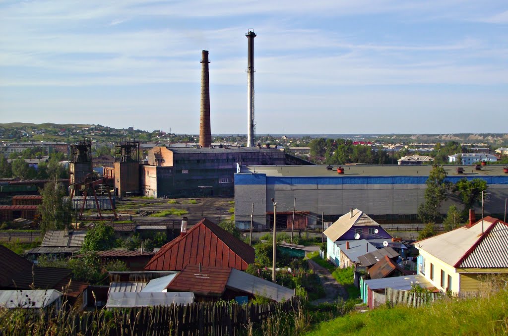 [авг13 ф-89] завод со стороны кряжа, Гурьевск