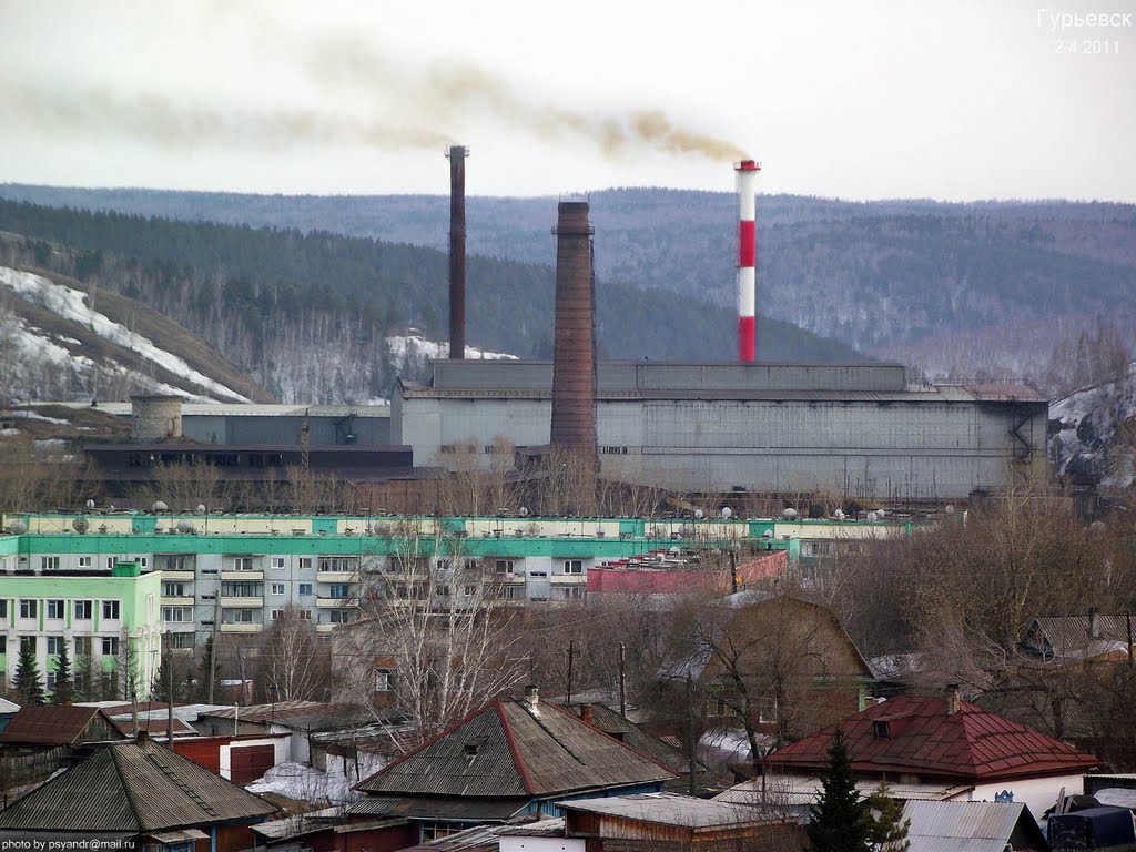 Гурьевский завод, вид  с горы за ул.Воровского, Гурьевск