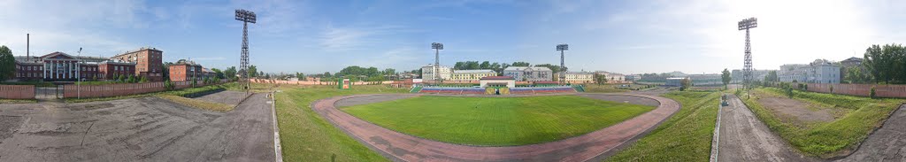 стадион «Шахтёр», панорама на 360°, июнь 2010, Прокопьевск