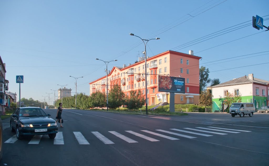 Пешеходный переход на пр. Шахтёров, июль 2011, Прокопьевск