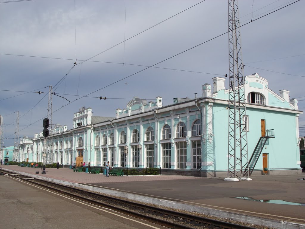 2008-08, Кемеровская область, г. Тайга. Железнодорожный вокзал/ Kemerovo Oblast, Taiga town. Railway train station., Тайга