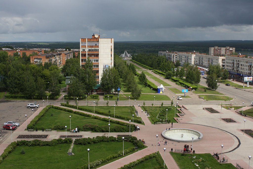 A view on Yurga city central square (Центральная площадь Юрги), Юрга