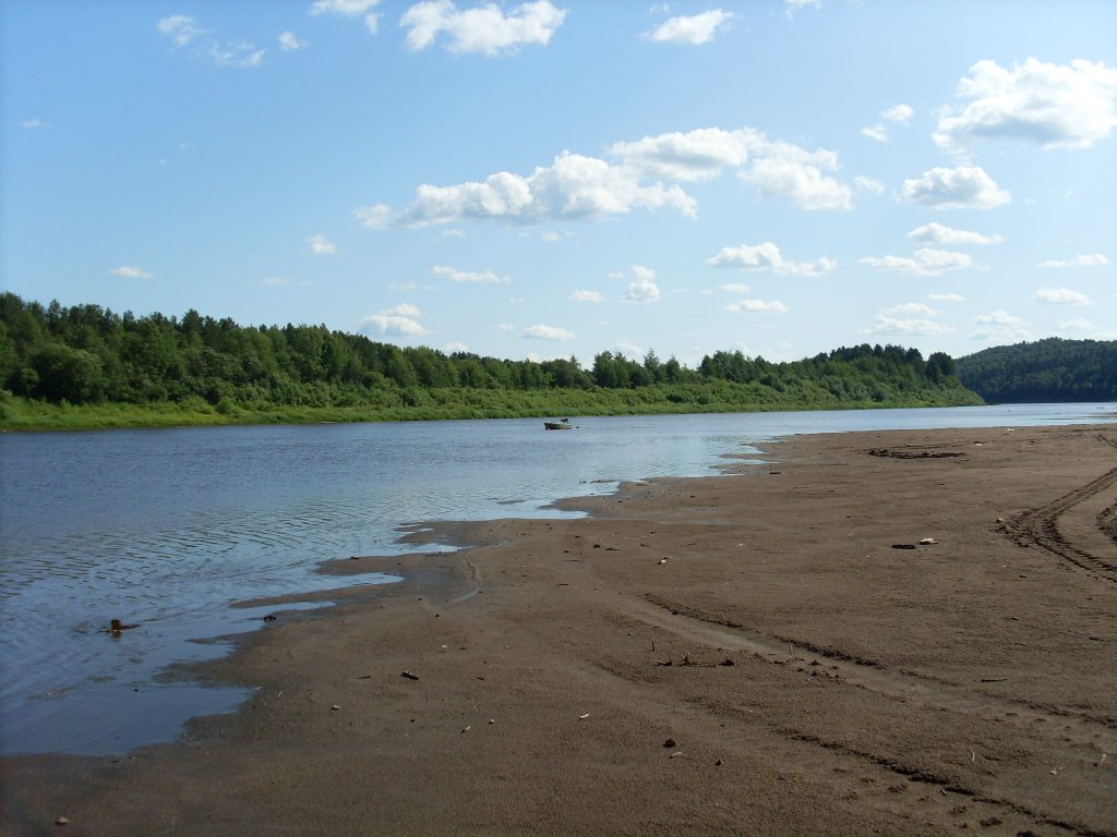 Пляж на реке Вятка, Нагорск