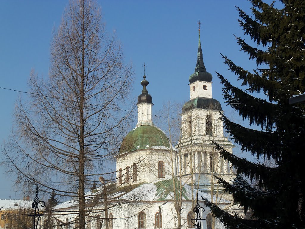 Вид от Екатерининской церкви на Благовещенскую и Спасскую, Слободской