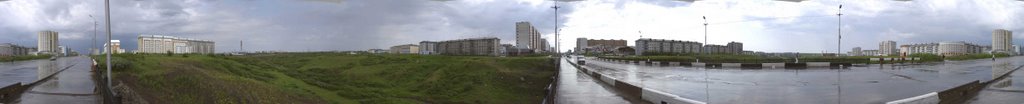 Воркута панорама города с моста, Воркута
