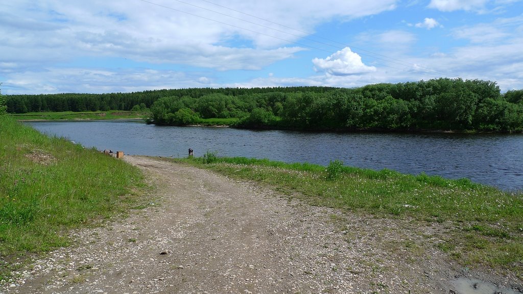 Здесь Ухта впадает в Ижму :: Here the river Ukhta runs into the river Izhma, Сосногорск