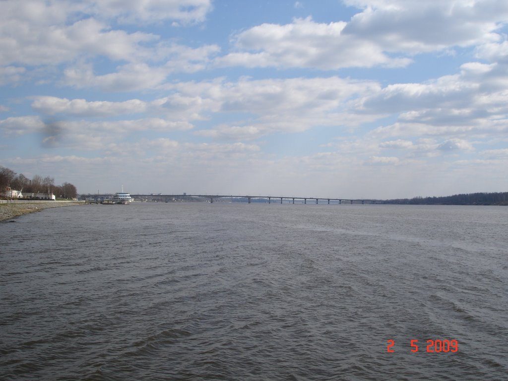 Brige across Volga river, Кострома