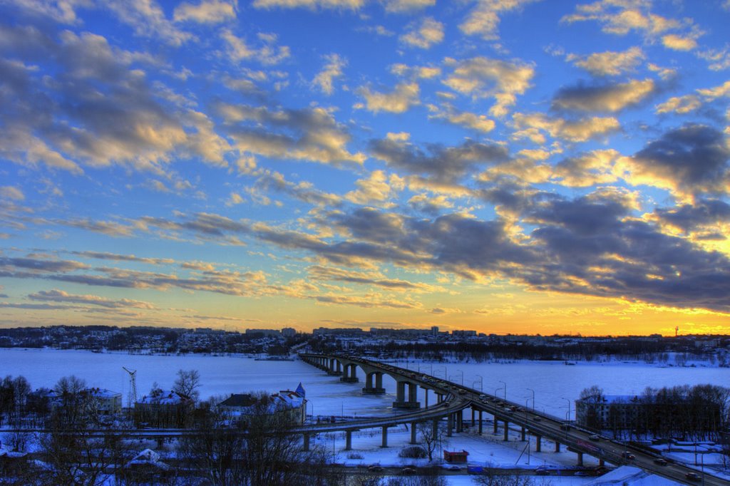 Winter sunset, Кострома