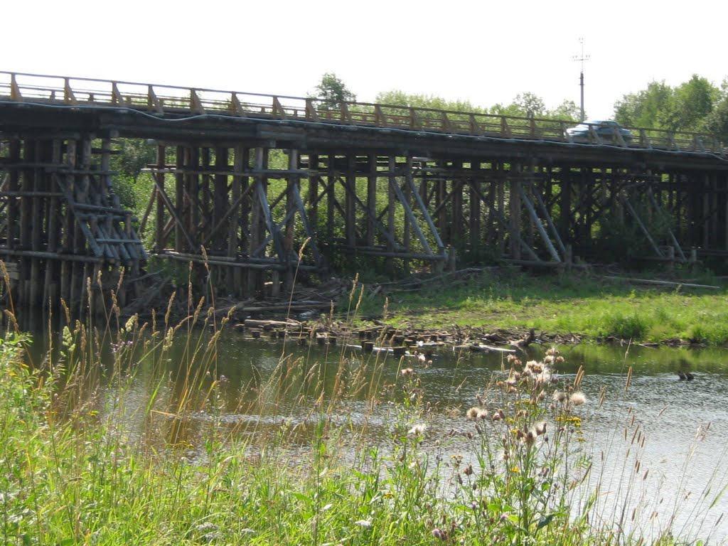 деревянный мост река Нея, Нея
