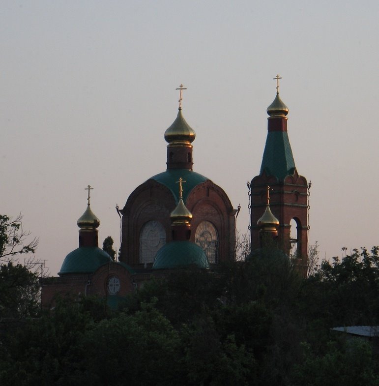 Krymsk church at night, Крымск