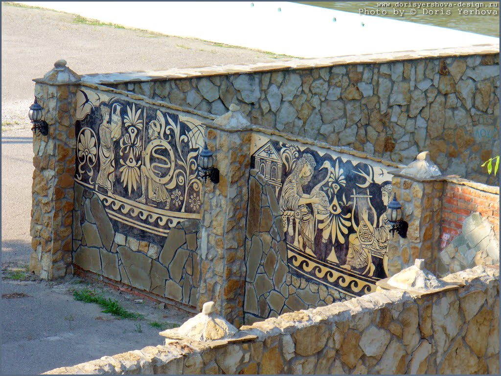 Ограждение у моста. Росписи, Славянск-на-Кубани