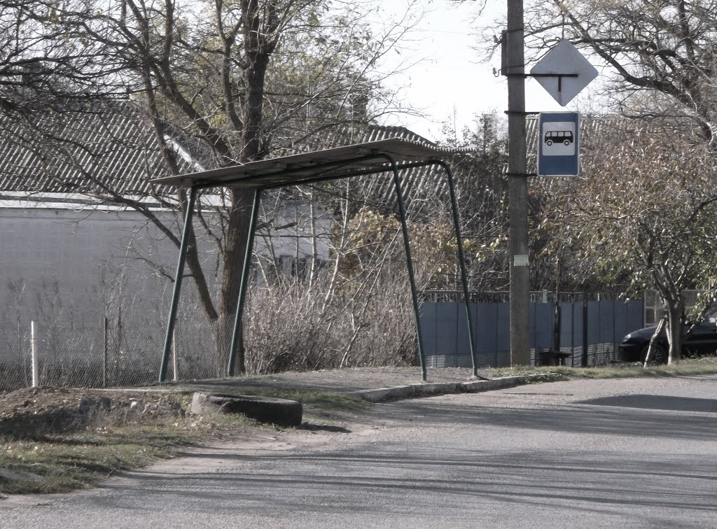 Остановка / The bus stop, Старощербиновская