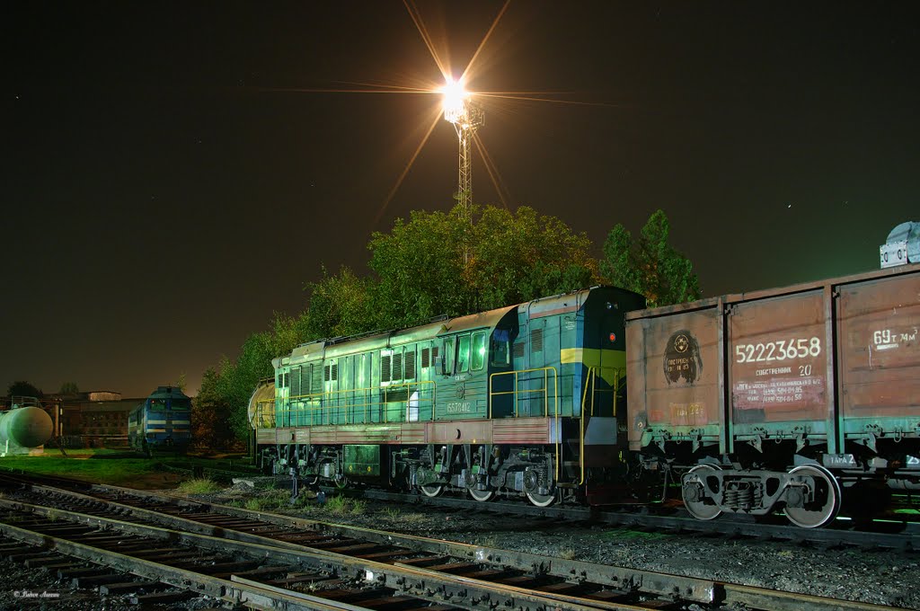Shunter ChME3E-6841 in depot Tikhoretckaya, Тихорецк