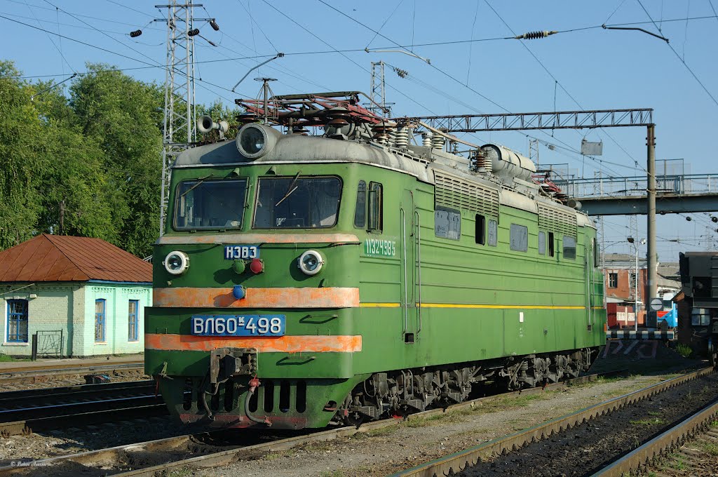 Electric locomotive VL60K-498 on station Tikhoretckaya, Тихорецк