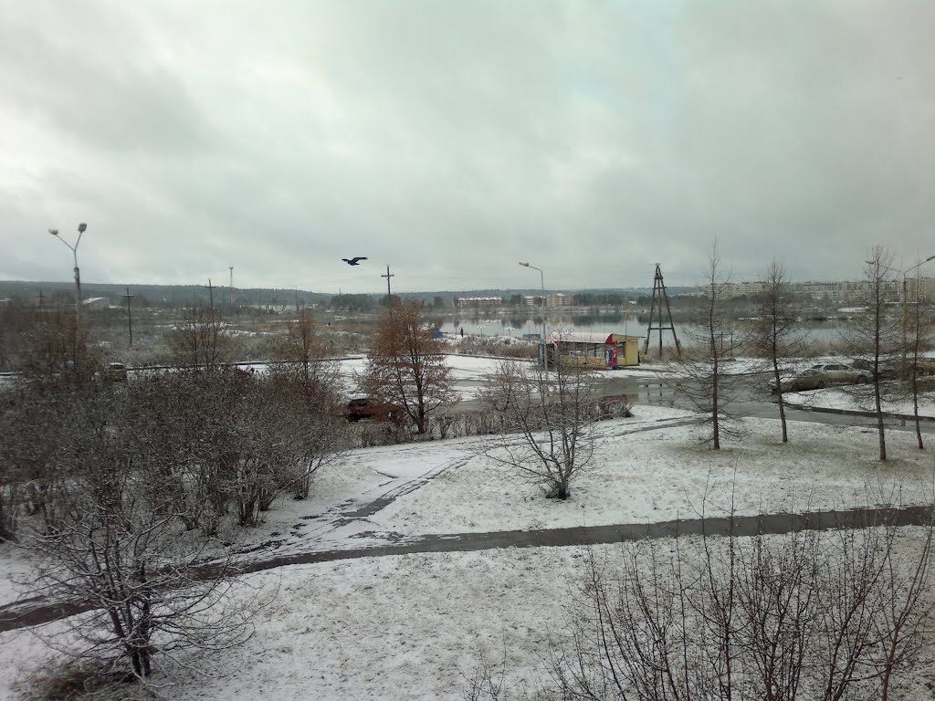 снег в конце октября, Зеленогорск