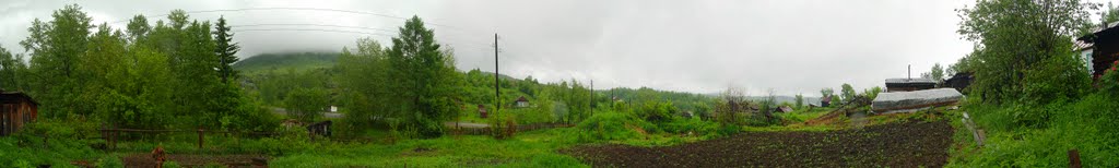 Артемовск. Гора Колокол. Вид из огорода моей бабушки. Панорама., Артемовск