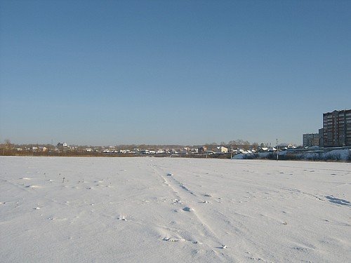 Вид на город с р.Чулым, Ачинск