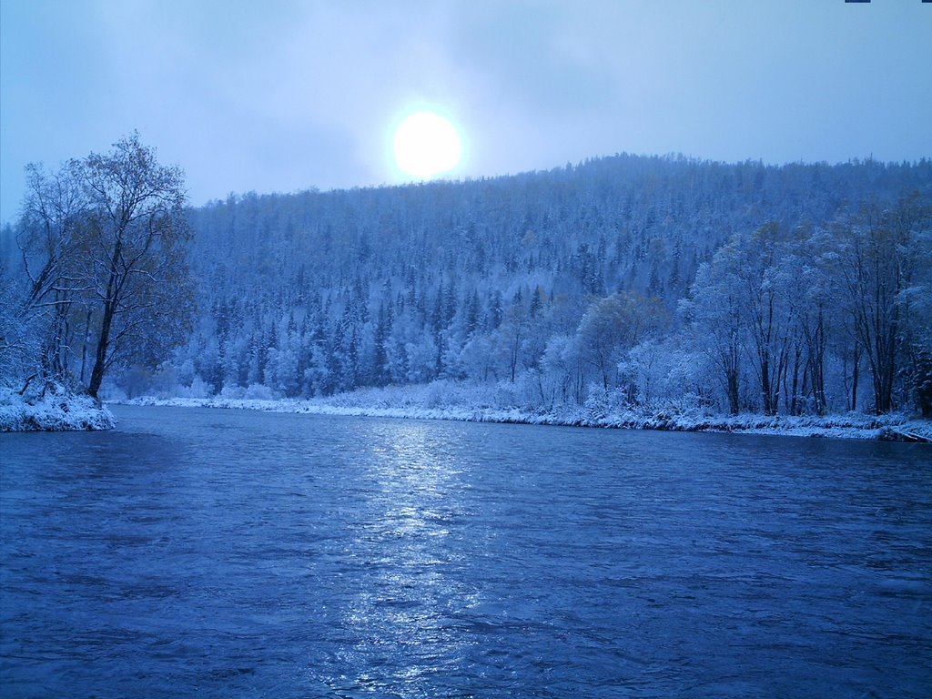 Река Сисим. Красноярский край, Саяны. октябрь 2007, Балахта