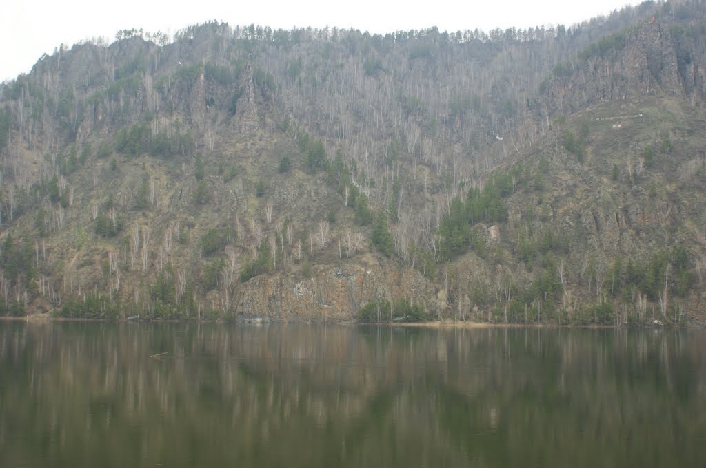 View from the banks of the Yenisei River in Divnogorsk, Дивногорск