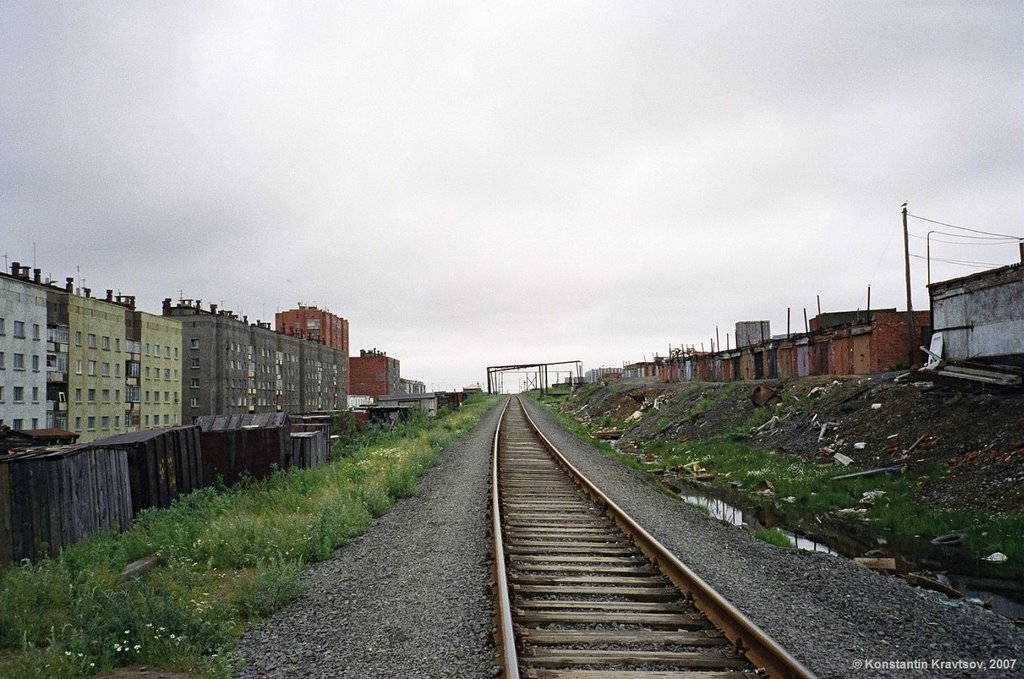 Railroad to the north, Dudinka, July 2007, Дудинка