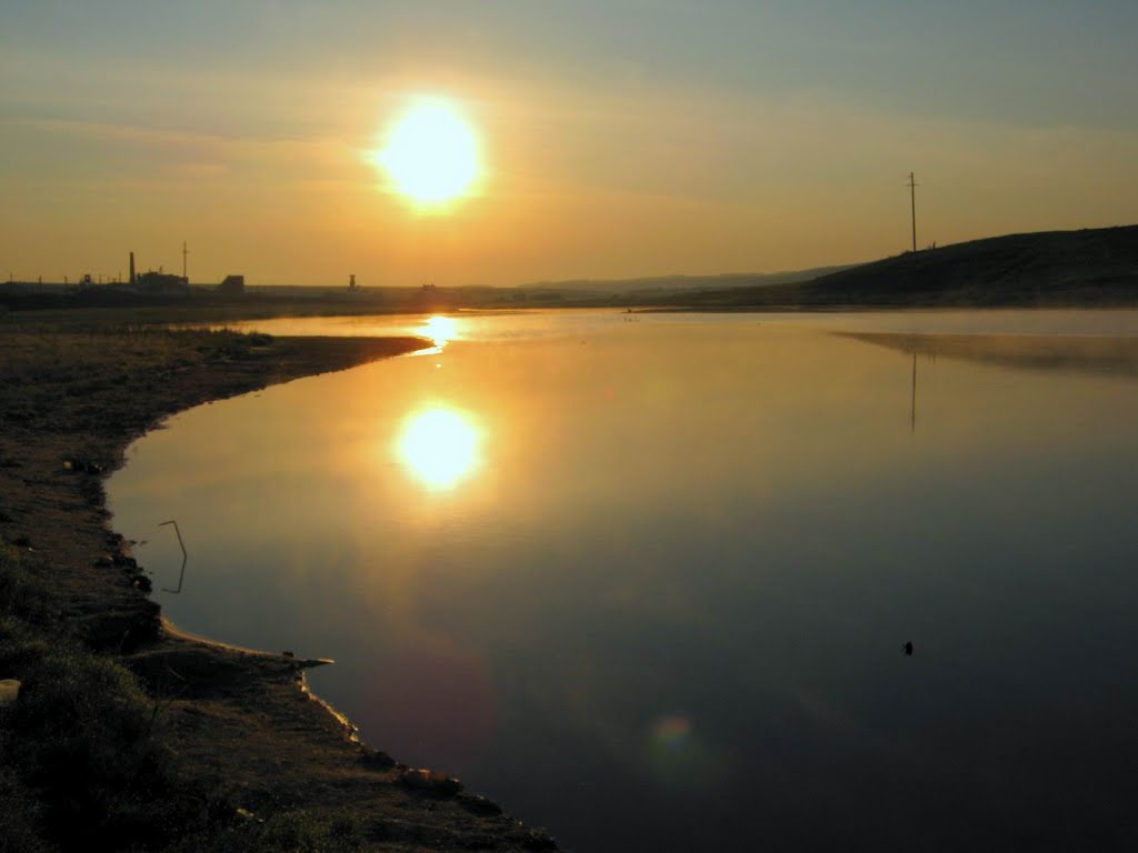 Утро раннее на озере., Емельяново