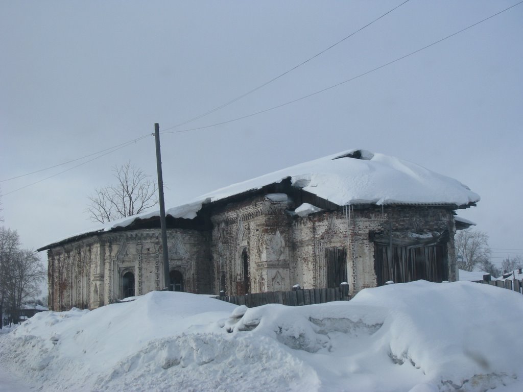 Разрушеная Троицкая церковь, Енисейск