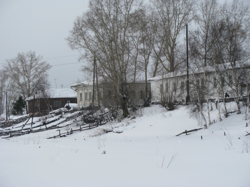 огороды на берегу мельничной, Енисейск