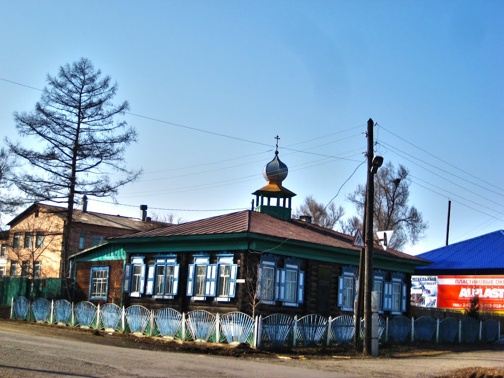 Церковь Трёх Святителей, Ермаковское (Ермаковский район), фотография. фасады