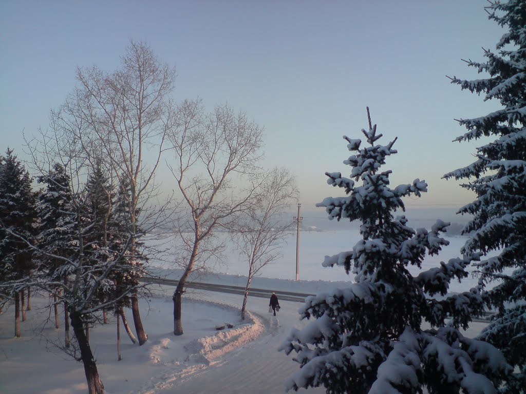 Вид на р. Кан (зима), Ирбейское