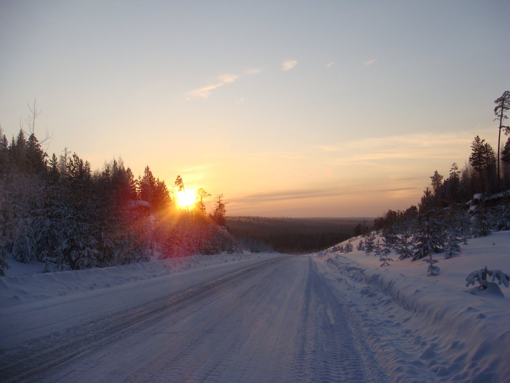 Sunset in Siberia, Кежма