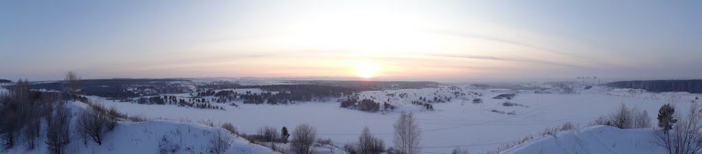 Громоотвод. Панорама. _2012/01/03_, Назарово
