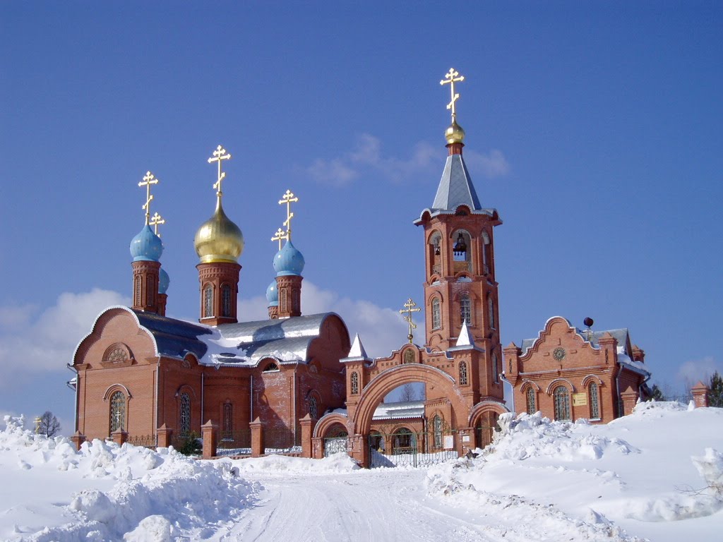 Храм в Кодинске зимой, Кодинск