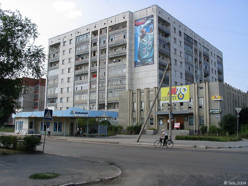 Шадринск. Библиотека (снизу) и жилой дом Свердлова 57., Шадринск
