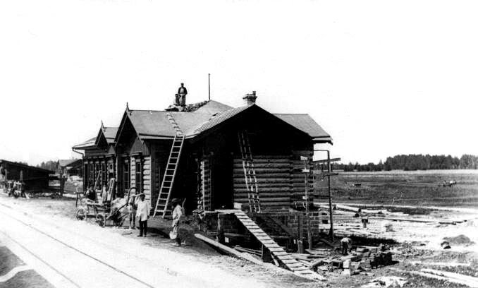 Строительство станции Шумиха 1892 год вокзал, Шумиха