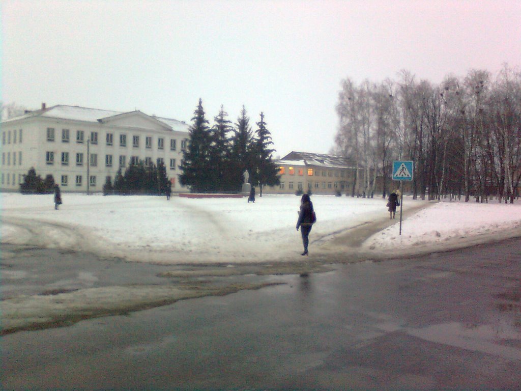 School no.2, Lenin square, Central park, Пристень