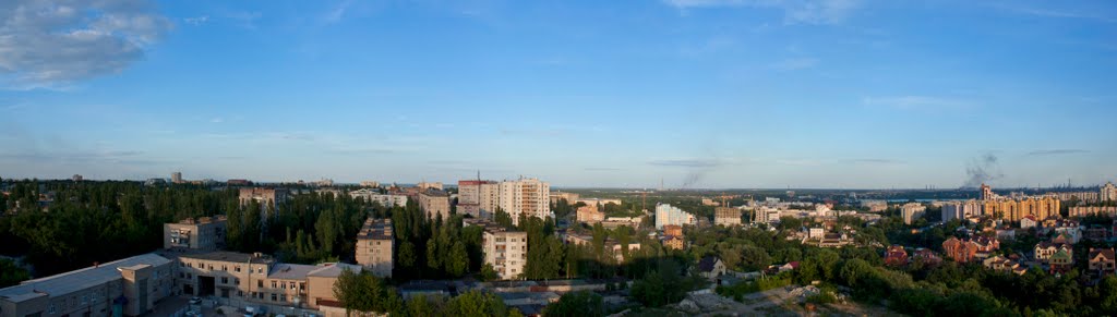 Вид на юго-восточную часть города Липецка, Липецк