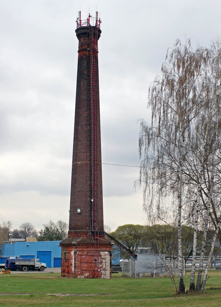 Old chimney at Alfa-Laval premises, Королев