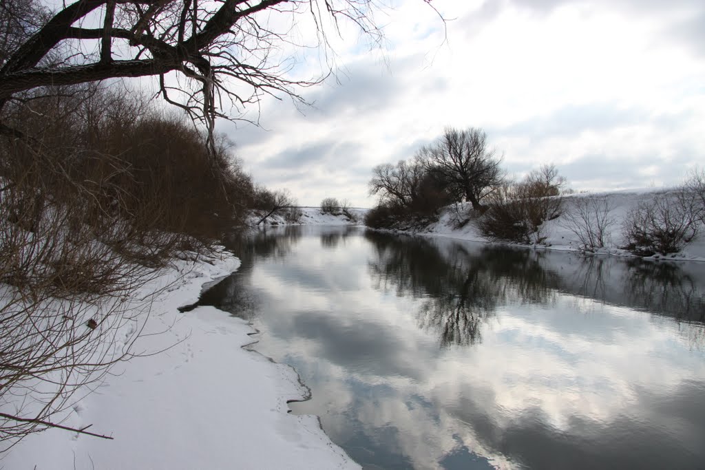 Река Протва зимой, Протвино
