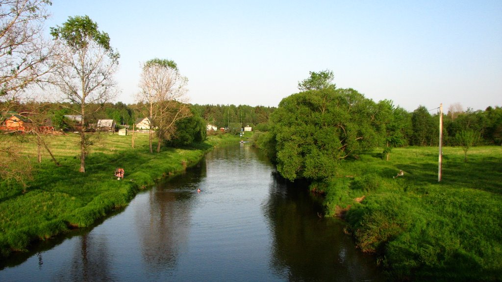 View from bridge on Dubna river, Вербилки