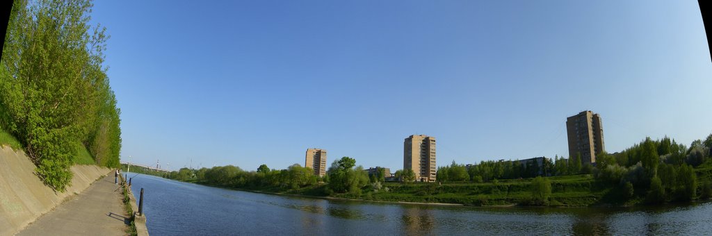 Набережная, панорама., Воскресенск